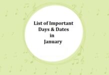 List of Important Days and Dates in June 2023 List of Important Days & Dates in January