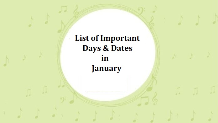 important dates in january