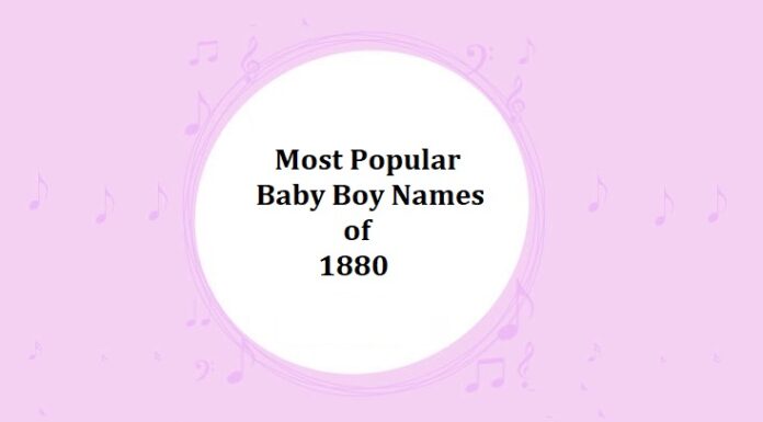 100 Top & Most Popular Baby Boy Names in the 1880s Most Popular Baby Boy Names of 1880
