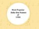 100 Top & Most Popular Baby Boy Names in the 1990s Most Popular Baby Boy Names of 1990