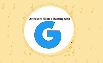Bollywood Actresses Names Starting with G