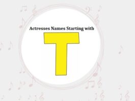 Bollywood Actresses Names Starting with T