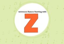 Bollywood Actresses Names Starting with Z