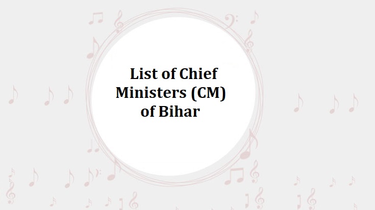 List of Chief Ministers (CM) of Bihar