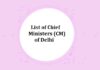 List of Chief Ministers (CM) of Delhi