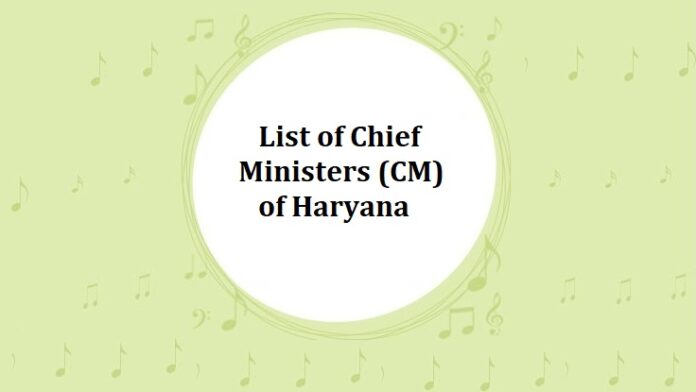 List of Chief Ministers (CM) of Haryana