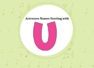 Hollywood Actresses Names Starting with U