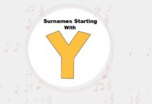 Top 1000 Last Names That Start with Y Surnames & Last Names Starting with Y