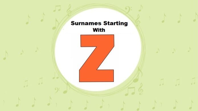 Surnames & Last Names Starting with Z