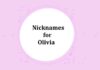 Nicknames for Olivia