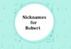 Nicknames for Robert