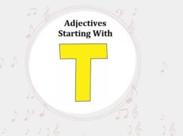 Adjectives Starting with T