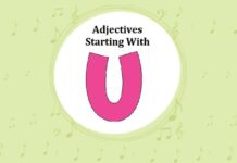 Adjectives Starting with U