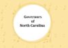 Governors of North Carolina