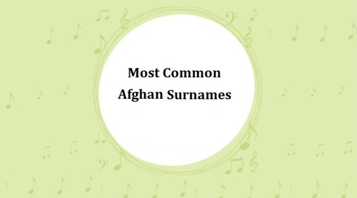 Afghan Last Names & Surnames with Meanings Most Common Afghan Last Names & Surnames