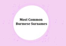 Most Common Burmese Last Names & Surnames