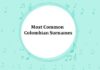 Most Common Colombian Last Names & Surnames