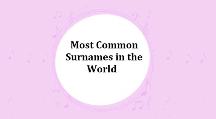 Most Common Surnames or Last Names in the World Most Common Surnames or Last Names in the World