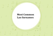 Most Common Lao Surnames