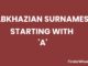 Abkhazian Surnames Starting with A Abkhazian Surnames Starting with A