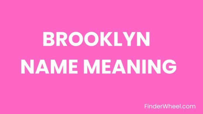 Brooklyn Name Meaning