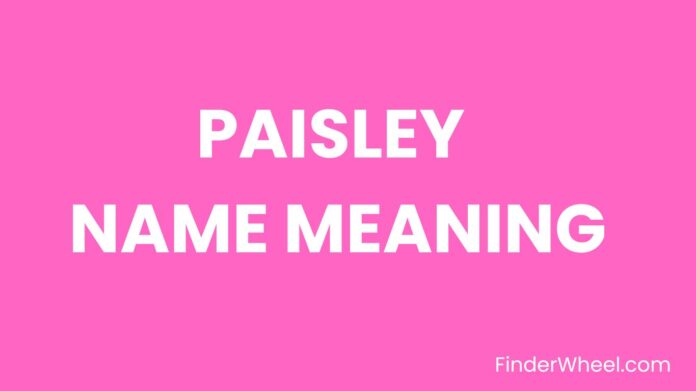 Paisley Name Meaning