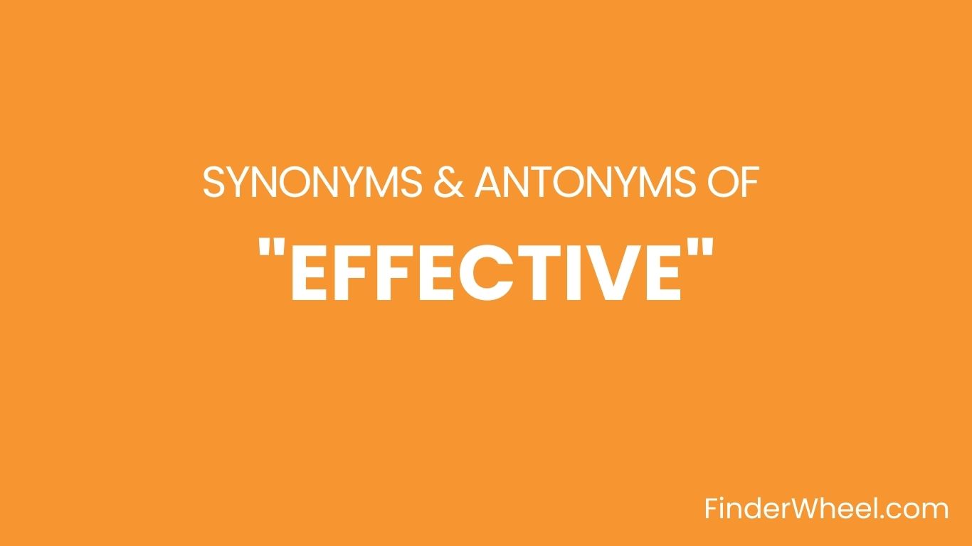 Synonyms Of Effective