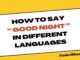 How to Say “Good Night” in Different Languages How to Say Good Night in Different Languages