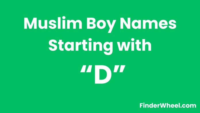 Muslim Boy Names Starting With D