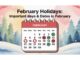 February Holidays: Important Days & Dates in February February Holidays - Important Days & Dates in February