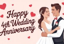Happy 4th Wedding Anniversary Wishes, Messages and Quotes Happy 4th Wedding Anniversary Wishes, Messages and Quotes