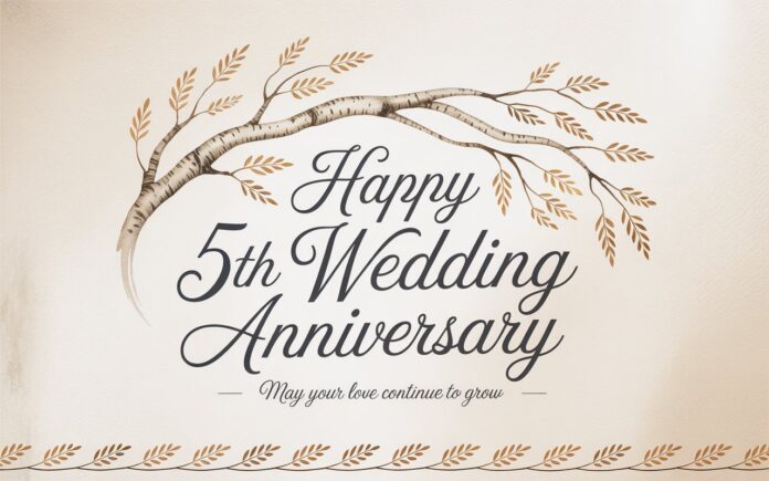 Best 5th Wedding Anniversary Wishes, Messages, Quotes & Sayings