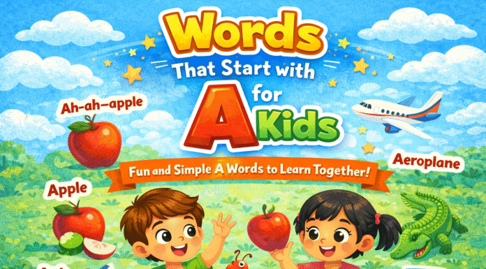 Words That Start With A for Kids Words That Start With A for Kids