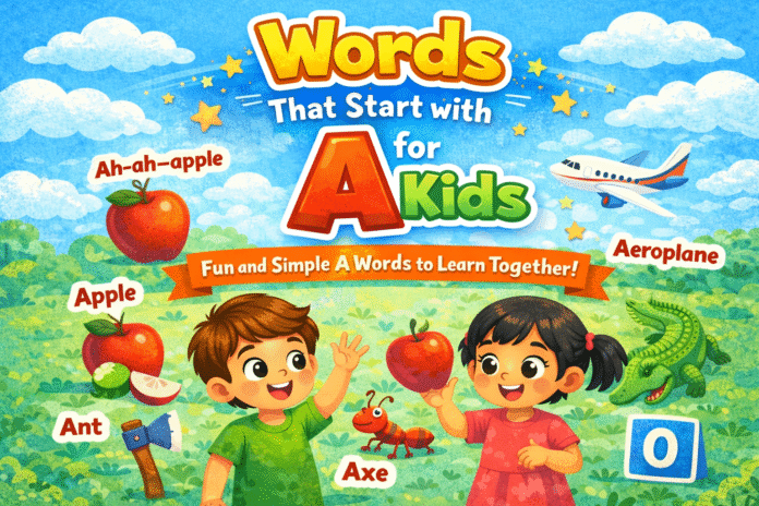 Words That Start With A for Kids Words That Start With A for Kids