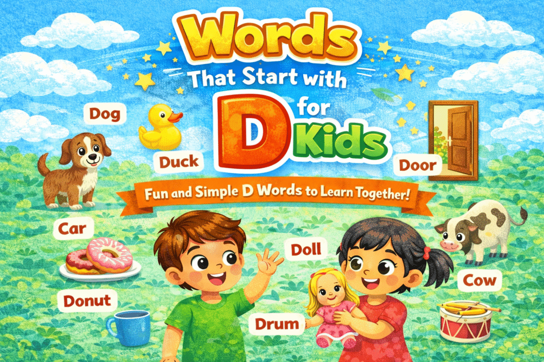 Words That Start With D for Kids – Easy D Word List