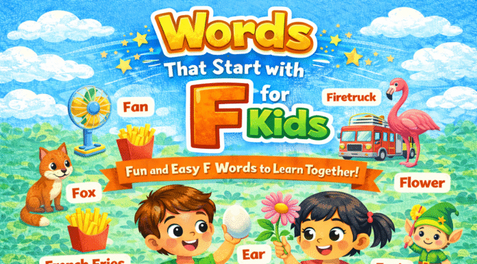 Words That Start With F for Kids Words That Start With F for Kids