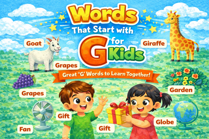 Words That Start With G for Kids