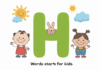Words That Start With H for Kids Words That Start With H for Kids